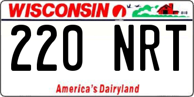 WI license plate 220NRT