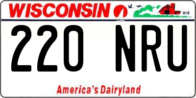 WI license plate 220NRU