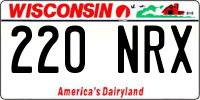 WI license plate 220NRX