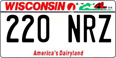 WI license plate 220NRZ