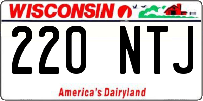 WI license plate 220NTJ
