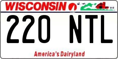 WI license plate 220NTL