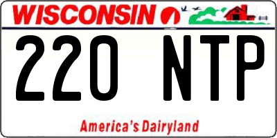 WI license plate 220NTP