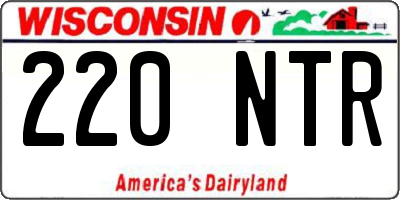 WI license plate 220NTR
