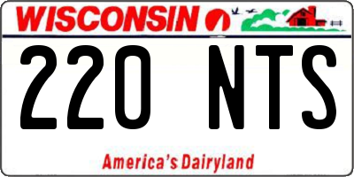 WI license plate 220NTS