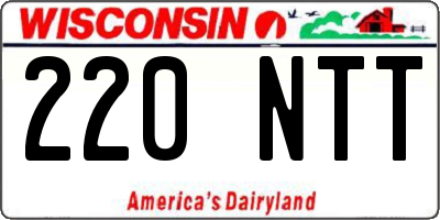 WI license plate 220NTT