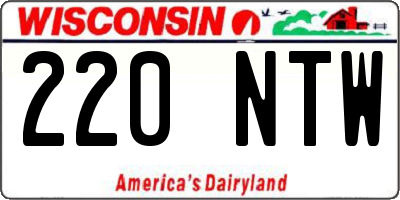 WI license plate 220NTW
