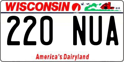 WI license plate 220NUA