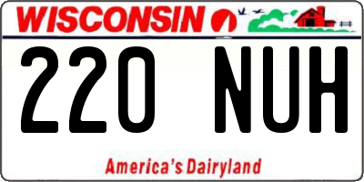 WI license plate 220NUH
