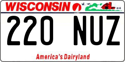 WI license plate 220NUZ