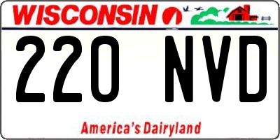 WI license plate 220NVD