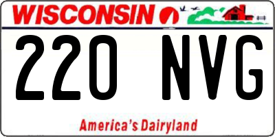 WI license plate 220NVG
