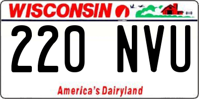 WI license plate 220NVU
