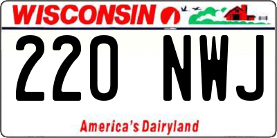 WI license plate 220NWJ