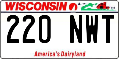 WI license plate 220NWT