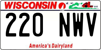 WI license plate 220NWV