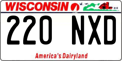 WI license plate 220NXD