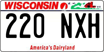 WI license plate 220NXH