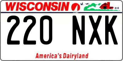 WI license plate 220NXK