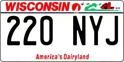 WI license plate 220NYJ