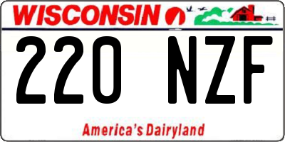 WI license plate 220NZF
