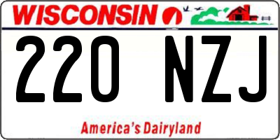 WI license plate 220NZJ
