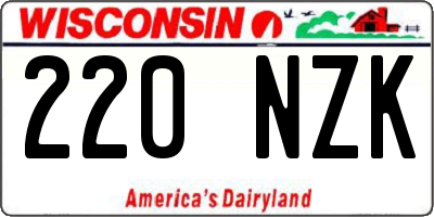 WI license plate 220NZK
