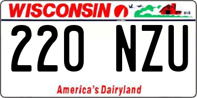 WI license plate 220NZU