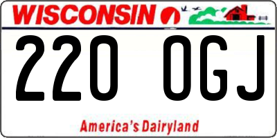 WI license plate 220OGJ