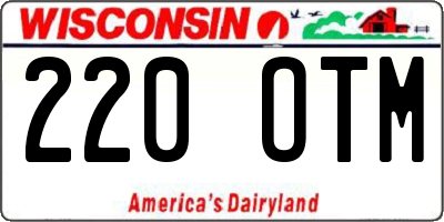 WI license plate 220OTM