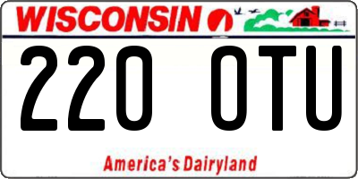 WI license plate 220OTU