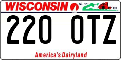 WI license plate 220OTZ