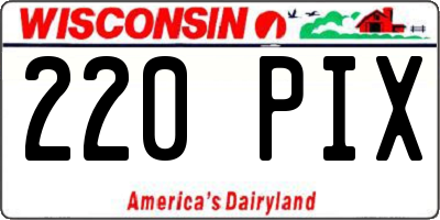 WI license plate 220PIX