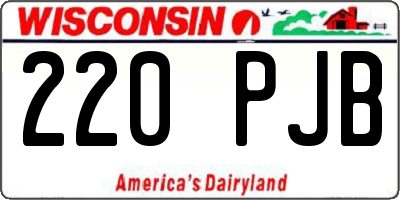 WI license plate 220PJB