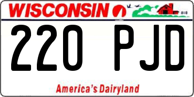 WI license plate 220PJD