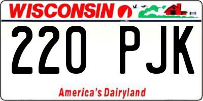 WI license plate 220PJK