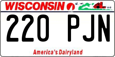 WI license plate 220PJN