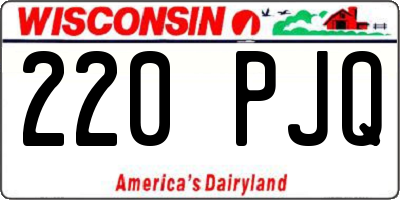 WI license plate 220PJQ