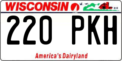 WI license plate 220PKH