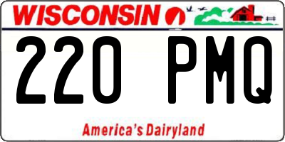 WI license plate 220PMQ
