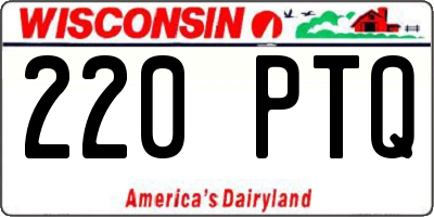 WI license plate 220PTQ
