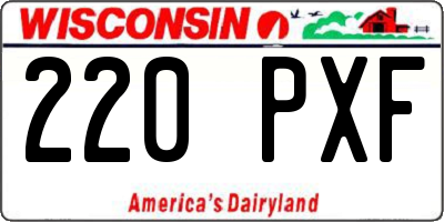 WI license plate 220PXF