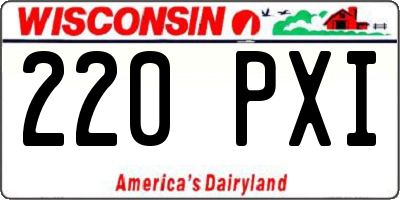 WI license plate 220PXI