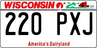 WI license plate 220PXJ