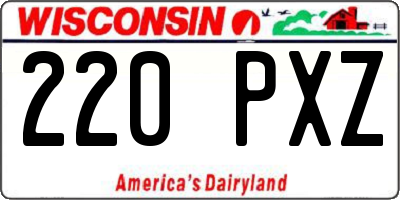 WI license plate 220PXZ