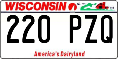 WI license plate 220PZQ