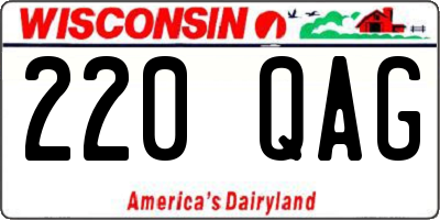 WI license plate 220QAG