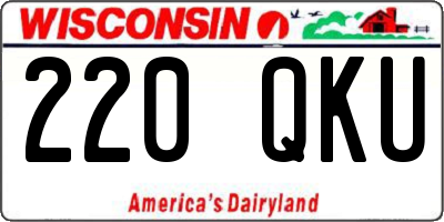 WI license plate 220QKU