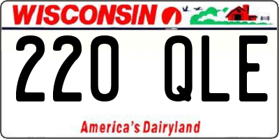 WI license plate 220QLE