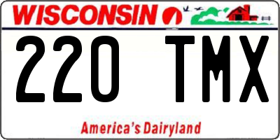 WI license plate 220TMX
